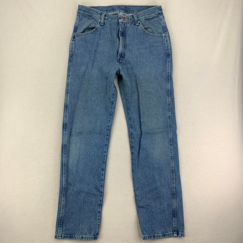 Rustler Jeans Mens 32x32‎ Faded Distressed Denim Regular Fit Straight 90s Dad